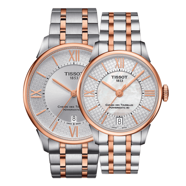 ĐỒNG HỒ ĐÔI TISSOT T099.407.22.038.01 - T099.207.22.118.01