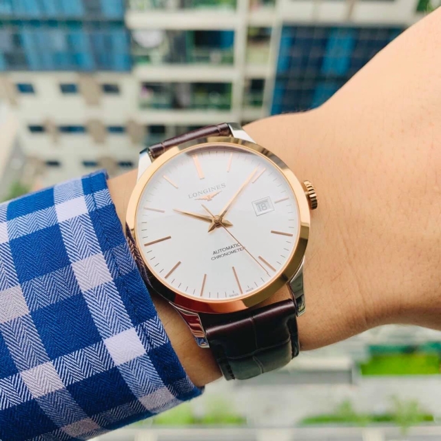 ĐỒNG HỒ NAM LONGINES RECOD 18K L2.820.5.72.2