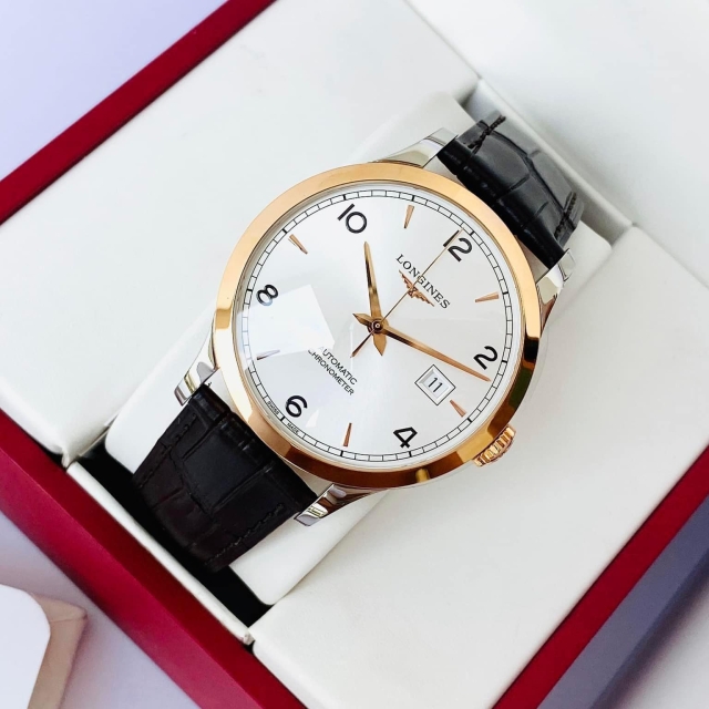ĐỒNG HỒ NAM LONGINES RECOD 18K L2.821.5.76.2