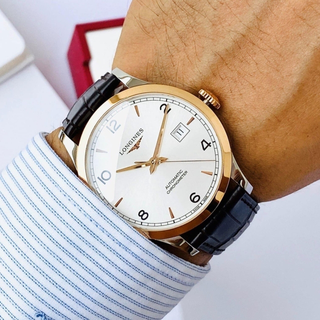 ĐỒNG HỒ NAM LONGINES RECOD 18K L2.821.5.76.2