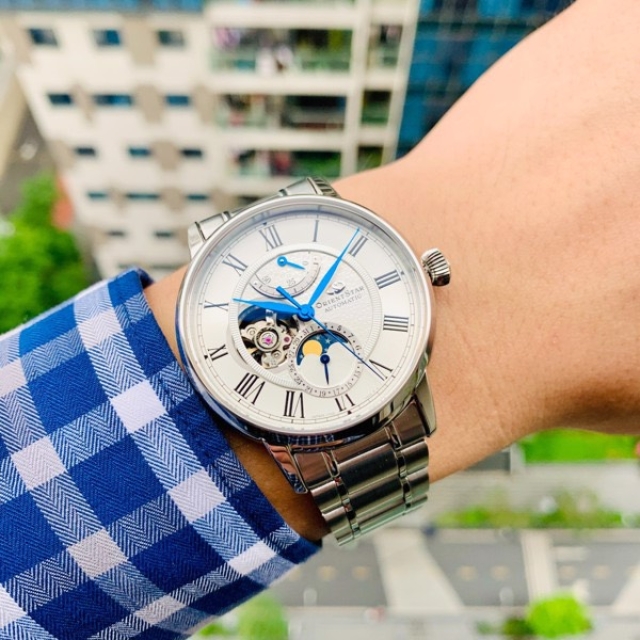 ĐỒNG HỒ NAM ORIENT STAR MOONPHASE RE-AY0102S00B